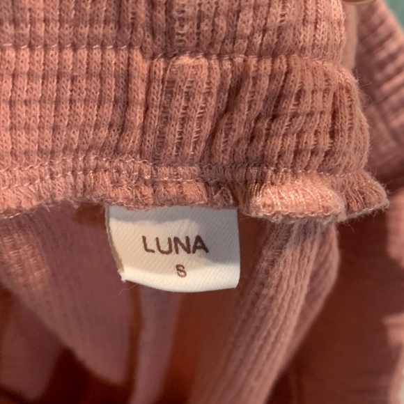 LUNA Salmon pink waffle knife joggers size s - Picture 3 of 6